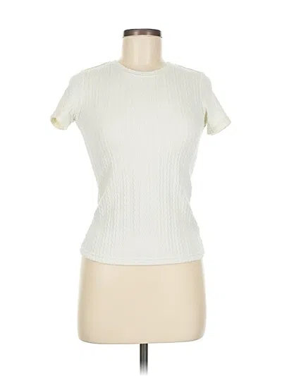 Pre-owned Dazy Short Sleeve Turtleneck In White