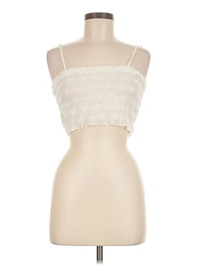Pre-owned Dazy Sleeveless Top Ivory Strapless Neckline Tops