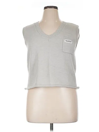 Pre-owned Dazy Sleeveless T-shirt In Silver