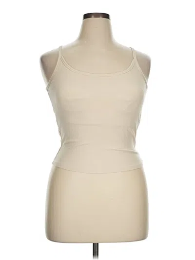 Pre-owned Dazy Tank Top Ivory Halter Neckline Tops In White