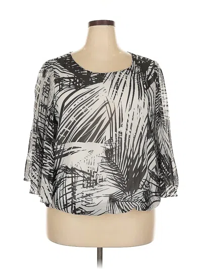 Pre-owned Db Established 1962 3/4 Sleeve Blouse In Black