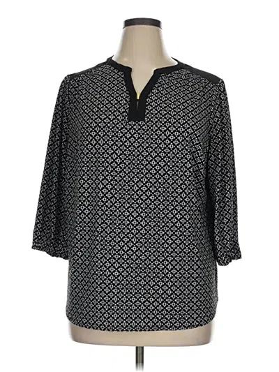 Pre-owned Db Established 1962 3/4 Sleeve Blouse In Black