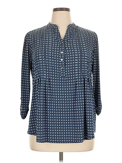 Pre-owned Db Established 1962 3/4 Sleeve Blouse In Blue