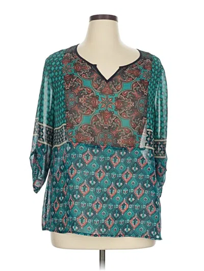 Pre-owned Db Established 1962 3/4 Sleeve Blouse In Blue