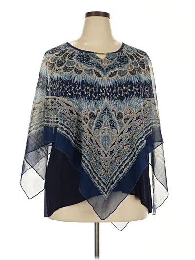 Pre-owned Db Established 1962 3/4 Sleeve Blouse In Blue