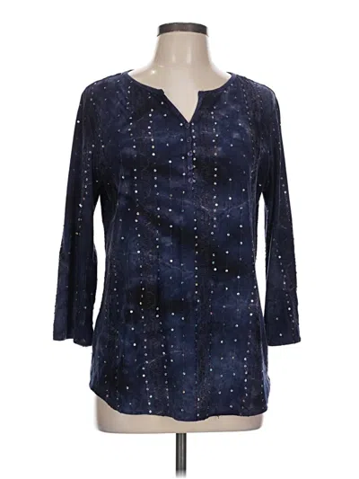 Pre-owned Db Established 1962 3/4 Sleeve Blouse In Blue
