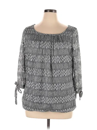 Pre-owned Db Established 1962 3/4 Sleeve Blouse In Gray