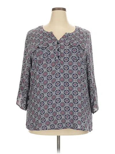 Pre-owned Db Established 1962 3/4 Sleeve Blouse In Gray