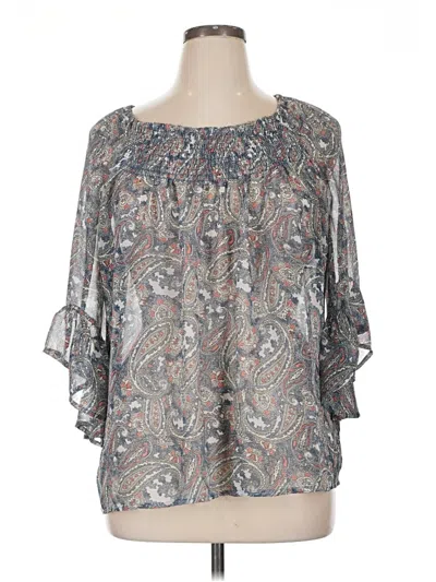 Pre-owned Db Established 1962 3/4 Sleeve Blouse In Gray