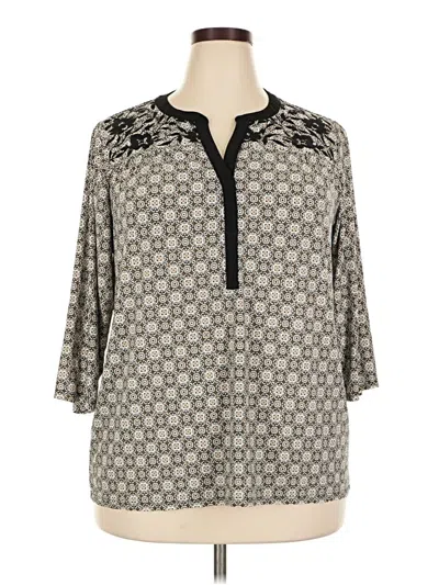 Pre-owned Db Established 1962 3/4 Sleeve Blouse In Gray