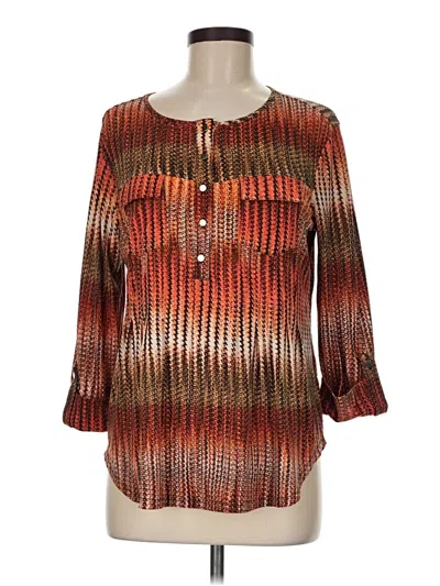 Pre-owned Db Established 1962 3/4 Sleeve Blouse In Orange