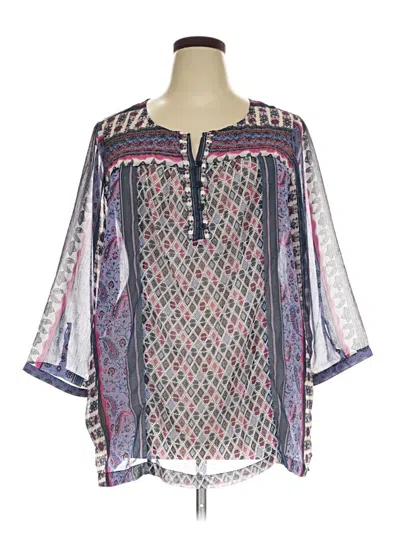 Pre-owned Db Established 1962 3/4 Sleeve Blouse In Purple