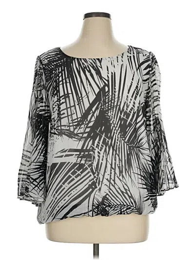 Pre-owned Db Established 1962 3/4 Sleeve Blouse In Silver