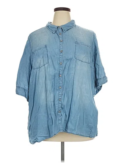 Pre-owned Db Established 1962 3/4 Sleeve Button Down Shirt In Blue
