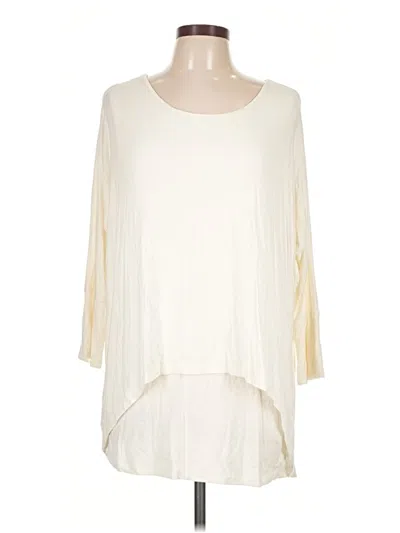 Pre-owned Db Established 1962 3/4 Sleeve Top Ivory Scoop Neck Tops