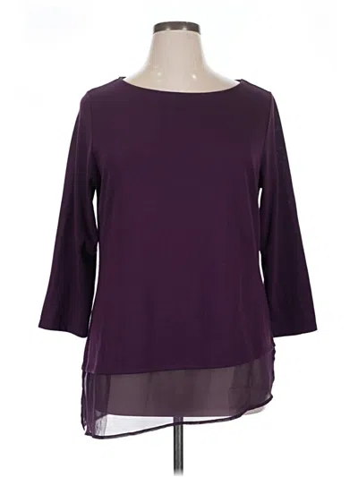 Pre-owned Db Established 1962 3/4 Sleeve Top Purple Boatneck Tops