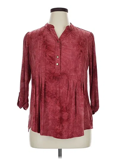 Pre-owned Db Established 1962 3/4 Sleeve T-shirt In Burgundy