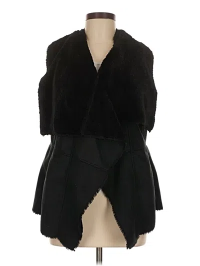 Pre-owned Db Established 1962 Faux Fur Vest In Black