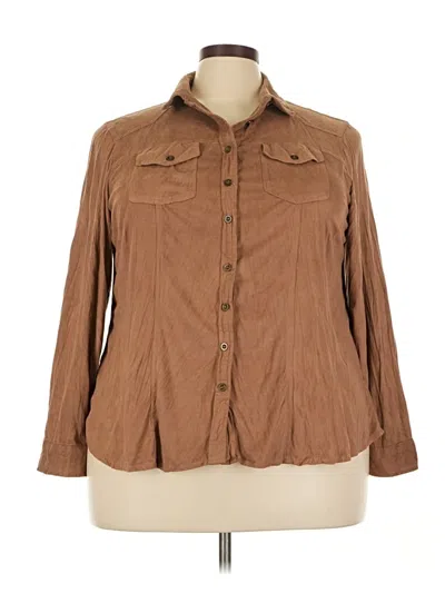Pre-owned Db Established 1962 Long Sleeve Blouse In Brown