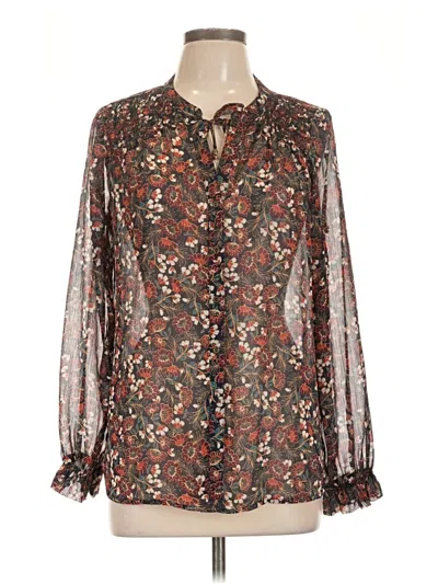 Pre-owned Db Established 1962 Long Sleeve Blouse In Brown