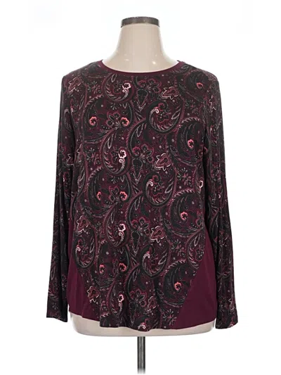 Pre-owned Db Established 1962 Long Sleeve Blouse In Burgundy