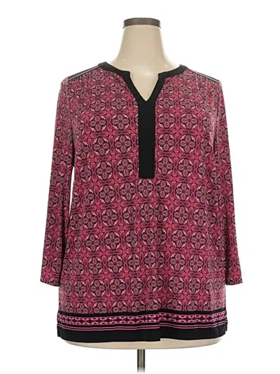 Pre-owned Db Established 1962 Long Sleeve Blouse In Burgundy