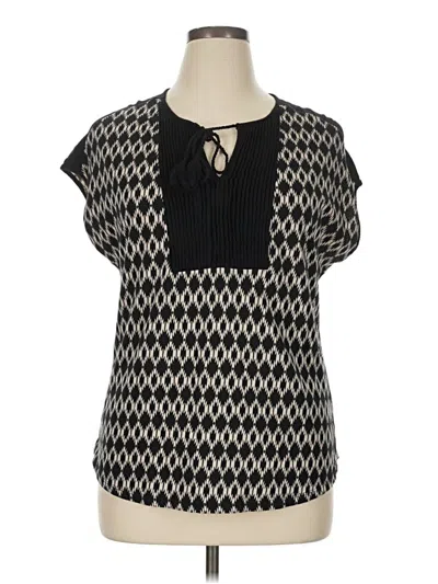 Pre-owned Db Established 1962 Short Sleeve Blouse In Black