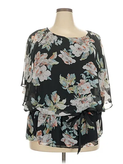 Pre-owned Db Established 1962 Short Sleeve Blouse In Black