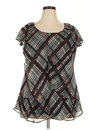 Pre-owned Db Established 1962 Short Sleeve Blouse In Black