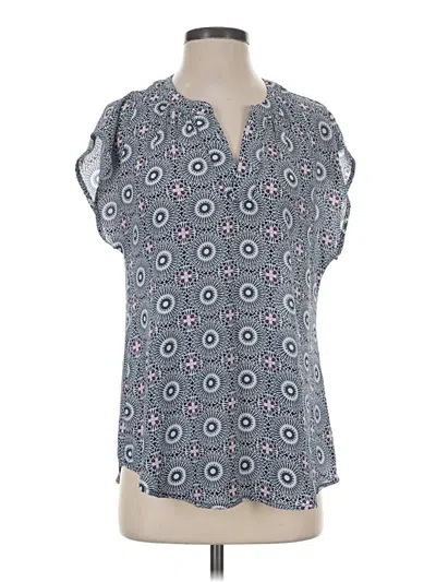 Pre-owned Db Established 1962 Short Sleeve Blouse In Blue
