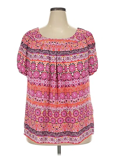Pre-owned Db Established 1962 Short Sleeve Blouse In Pink