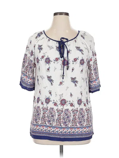 Pre-owned Db Established 1962 Short Sleeve Blouse In White