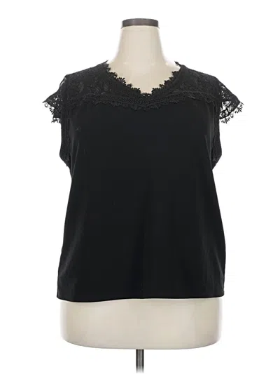 Pre-owned Db Established 1962 Short Sleeve Top Black Sweetheart Neckline Tops