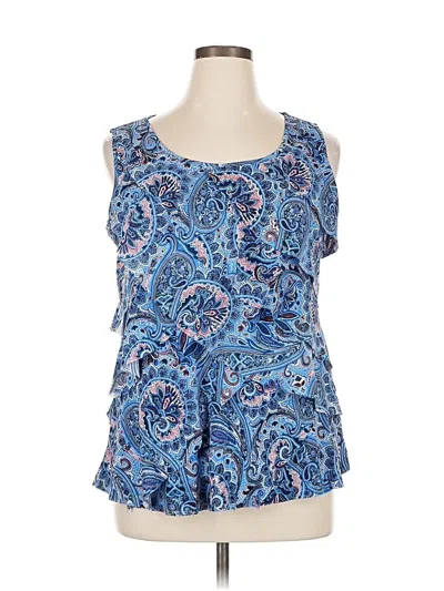 Pre-owned Db Established 1962 Sleeveless Blouse In Blue