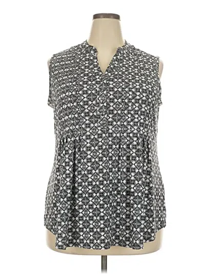 Pre-owned Db Established 1962 Sleeveless Top Gray Collared Neckline Tops
