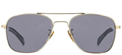 Db Eyewear By David Beckham Aviator Frame Sunglasses In J5g/t4 Gold
