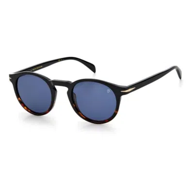 Db Eyewear By David Beckham Db 1036/s37n/ku Black Horn In Blue