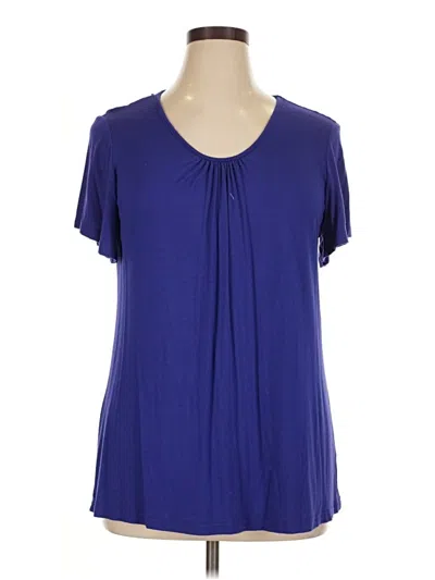 Pre-owned Db Moon Short Sleeve Blouse In Blue