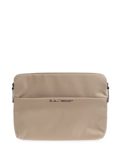Db Ramverk Logo-print Laptop Bag In Nude