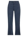 Dbsoul Woman Pants Midnight Blue Size 30 Cotton, Elastane In Blue
