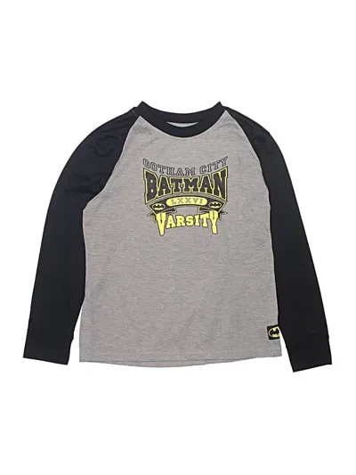 Pre-owned Dc Comics Kids' 3/4 Sleeve T-shirt In Gray