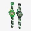 Dc Comics Boys Multi-function Green Strap Watch Min40098jc In Multi