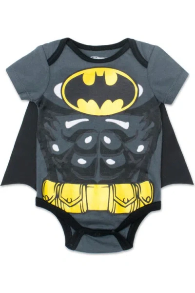 Dc Comics Babies'  Justice League 2-piece Bodysuit And Cape Set In Gray