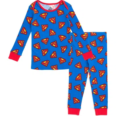 Dc Comics Babies'  Justice League 2-piece Pajama Shirt And Pants Set In Blue