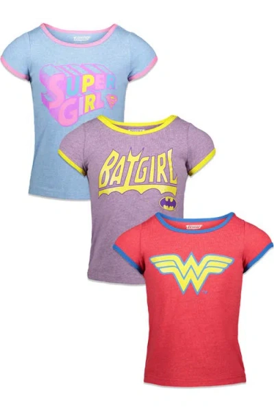 Dc Comics Kids'  Justice League 3-pack T-shirts In Multi