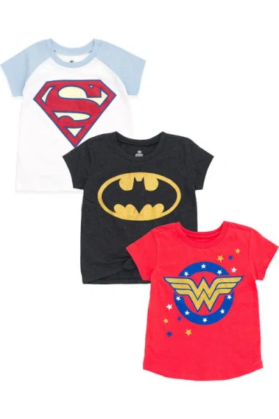 Dc Comics Kids'  Justice League 3-pack T-shirts In Multi