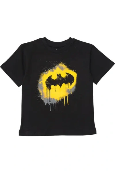 Dc Comics Kids'  Justice League Short Sleeve T-shirt In Black