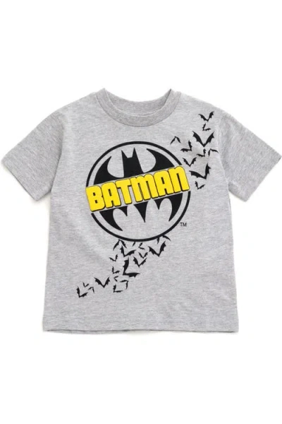 Dc Comics Kids'  Justice League Short Sleeve T-shirt In Gray