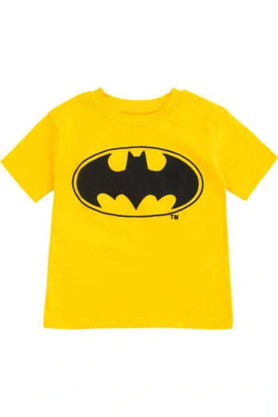 Dc Comics Kids'  Justice League Short Sleeve T-shirt In Yellow