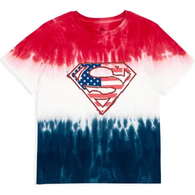 Dc Comics Kids'  Justice League Superman July 4th T-shirt In Red